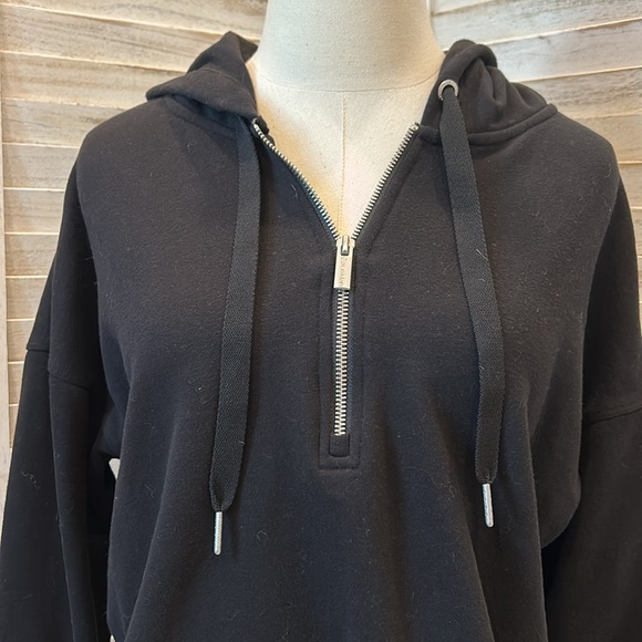 Calvin Klein Performance Cropped Half Zip Hoodie - Picture 2 of 6